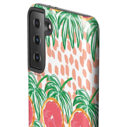Bouffants and Broken Hearts Graphic Grapefruit Galaxy S21 Plus 5G Pro Case
