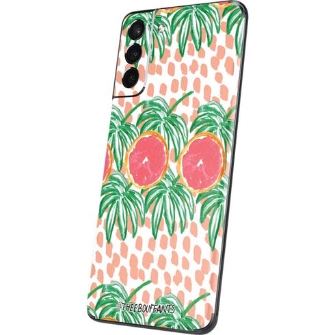Bouffants and Broken Hearts Graphic Grapefruit Galaxy S21 Plus 5G Skin