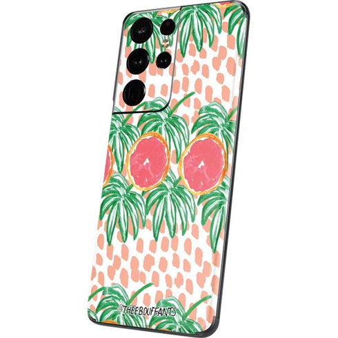 Bouffants and Broken Hearts Graphic Grapefruit Galaxy S21 Ultra 5G Skin