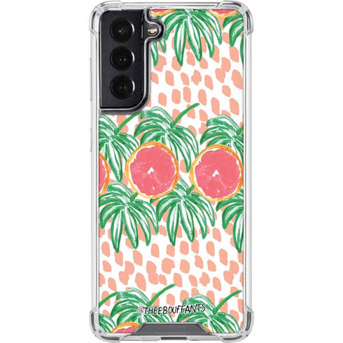 Bouffants and Broken Hearts Graphic Grapefruit Galaxy S22 Clear Case