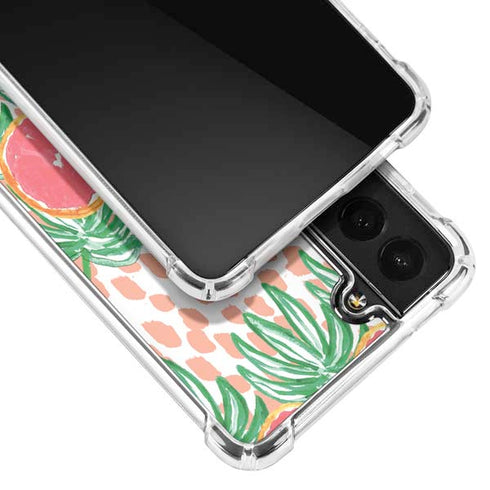 Bouffants and Broken Hearts Graphic Grapefruit Galaxy S22 Plus Clear Case