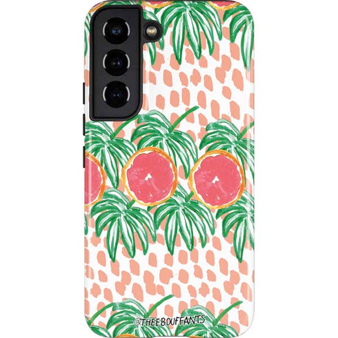 Bouffants and Broken Hearts Graphic Grapefruit Galaxy S22 Pro Case