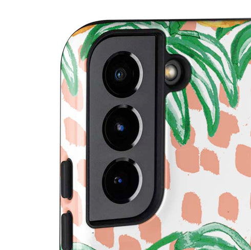 Bouffants and Broken Hearts Graphic Grapefruit Galaxy S22 Pro Case