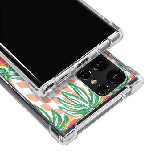 Bouffants and Broken Hearts Graphic Grapefruit Galaxy S22 Ultra Clear Case