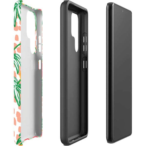 Bouffants and Broken Hearts Graphic Grapefruit Galaxy S22 Ultra Pro Case