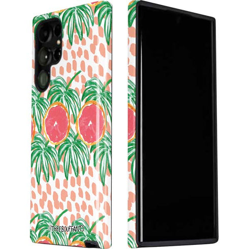 Bouffants and Broken Hearts Graphic Grapefruit Galaxy S22 Ultra Pro Case