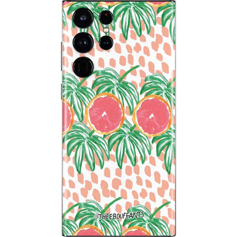 Bouffants and Broken Hearts Graphic Grapefruit Galaxy S22 Ultra Skin
