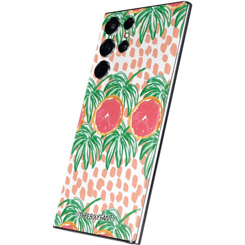 Bouffants and Broken Hearts Graphic Grapefruit Galaxy S22 Ultra Skin
