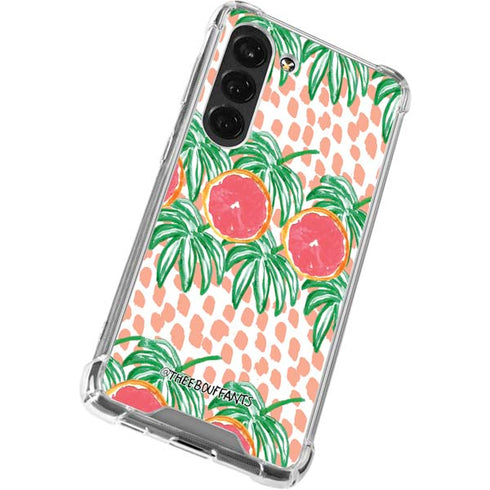 Bouffants and Broken Hearts Graphic Grapefruit Galaxy S23 Clear Case