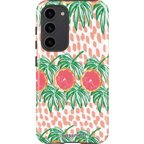 Bouffants and Broken Hearts Graphic Grapefruit Galaxy S23 Plus Pro Case
