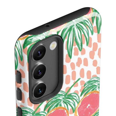 Bouffants and Broken Hearts Graphic Grapefruit Galaxy S23 Plus Pro Case
