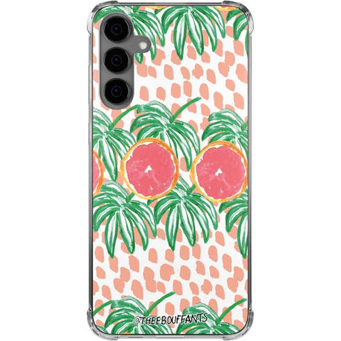 Bouffants and Broken Hearts Graphic Grapefruit Galaxy S24 Plus Clear Case