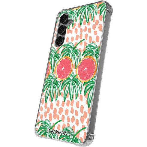 Bouffants and Broken Hearts Graphic Grapefruit Galaxy S24 Plus Clear Case