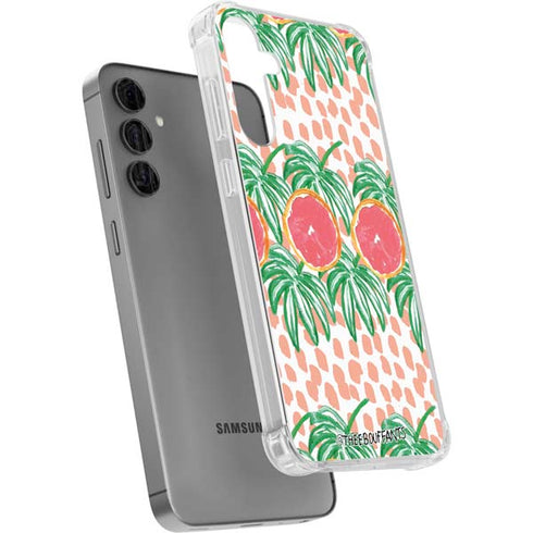 Bouffants and Broken Hearts Graphic Grapefruit Galaxy S24 Plus Clear Case