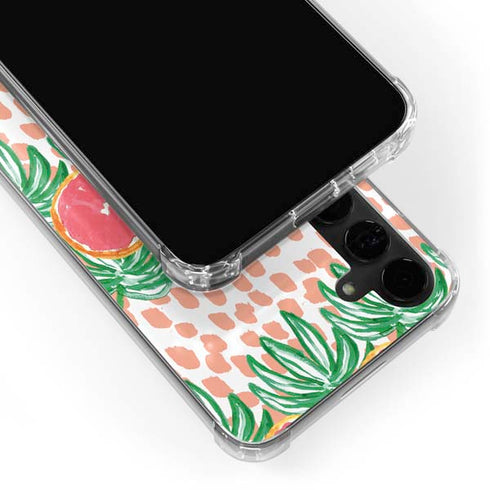 Bouffants and Broken Hearts Graphic Grapefruit Galaxy S24 Plus Clear Case