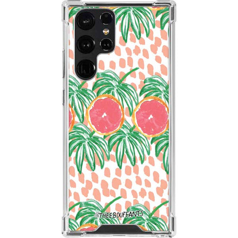 Bouffants and Broken Hearts Graphic Grapefruit Galaxy S24 Ultra Clear Case