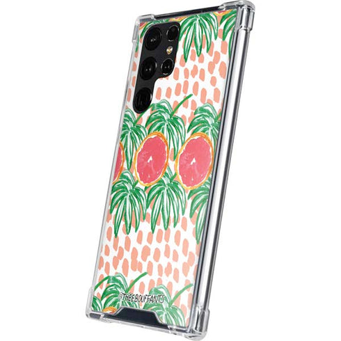 Bouffants and Broken Hearts Graphic Grapefruit Galaxy S24 Ultra Clear Case