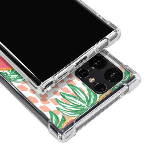 Bouffants and Broken Hearts Graphic Grapefruit Galaxy S24 Ultra Clear Case