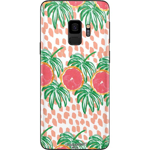 Bouffants and Broken Hearts Graphic Grapefruit Galaxy S9 Skin