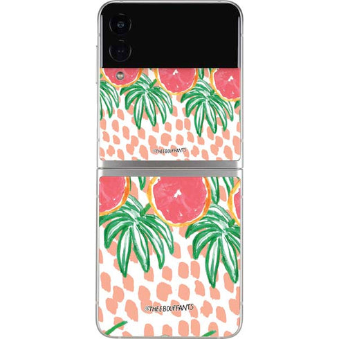 Bouffants and Broken Hearts Graphic Grapefruit Galaxy Z Flip3 5G Skin