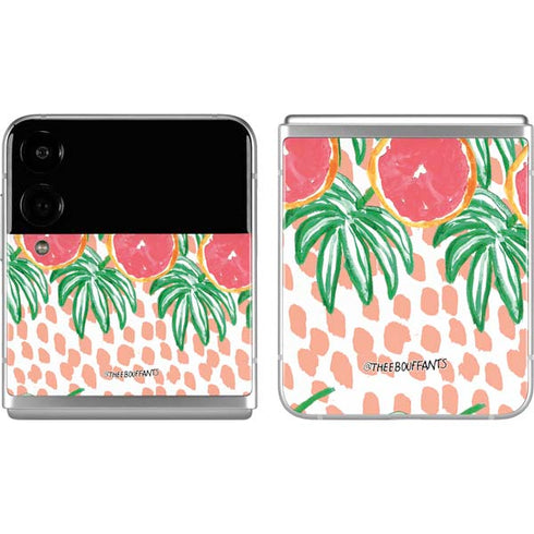Bouffants and Broken Hearts Graphic Grapefruit Galaxy Z Flip4 5G Skin