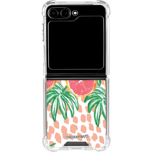 Bouffants and Broken Hearts Graphic Grapefruit Galaxy Z Flip5 5G Clear Case