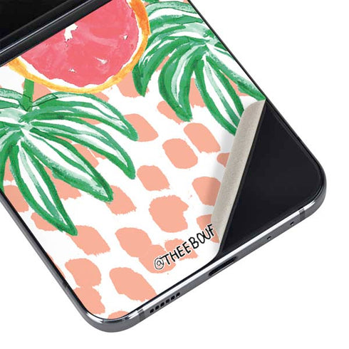 Bouffants and Broken Hearts Graphic Grapefruit Galaxy Z Flip5 5G Skin