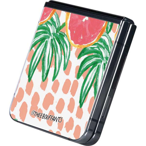 Bouffants and Broken Hearts Graphic Grapefruit Galaxy Z Flip5 5G Skin
