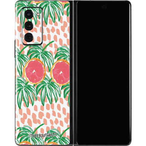 Bouffants and Broken Hearts Graphic Grapefruit Galaxy Z Fold2 5G Skin