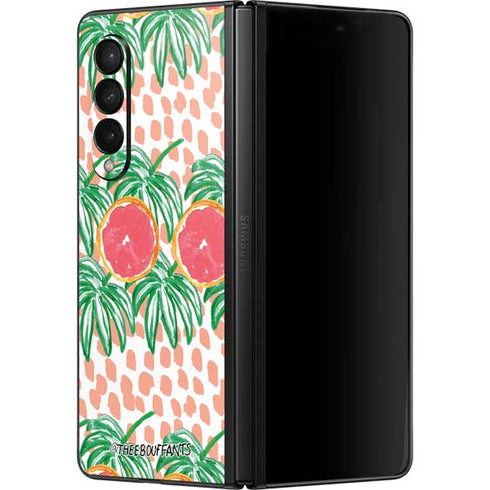 Bouffants and Broken Hearts Graphic Grapefruit Galaxy Z Fold3 5G Skin