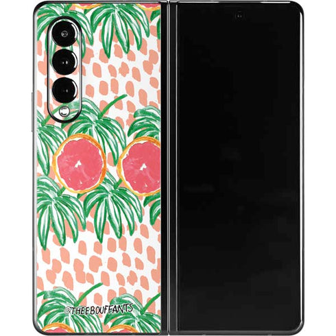 Bouffants and Broken Hearts Graphic Grapefruit Galaxy Z Fold3 5G Skin