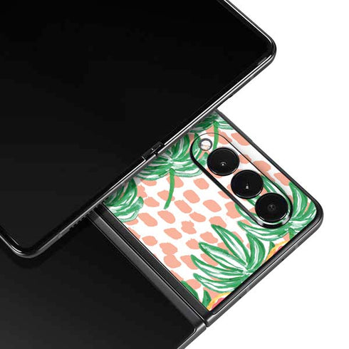 Bouffants and Broken Hearts Graphic Grapefruit Galaxy Z Fold3 5G Skin