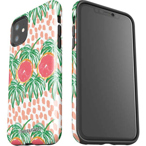Bouffants and Broken Hearts Graphic Grapefruit iPhone 11 Impact Case