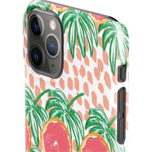 Bouffants and Broken Hearts Graphic Grapefruit iPhone 11 Pro Lite Case