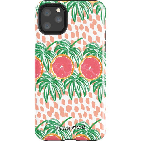 Bouffants and Broken Hearts Graphic Grapefruit iPhone 11 Pro Max Impact Case
