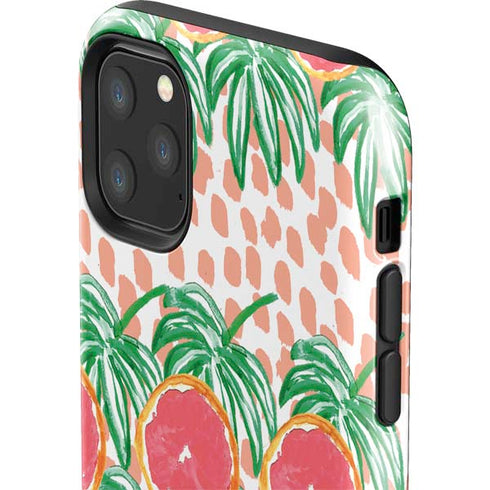 Bouffants and Broken Hearts Graphic Grapefruit iPhone 11 Pro Max Impact Case