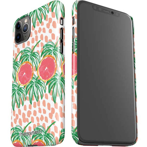 Bouffants and Broken Hearts Graphic Grapefruit iPhone 11 Pro Max Lite Case