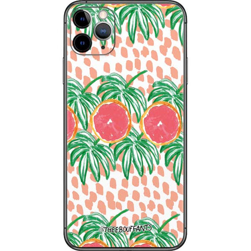 Bouffants and Broken Hearts Graphic Grapefruit iPhone 11 Pro Max Skin