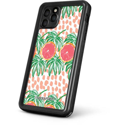 Bouffants and Broken Hearts Graphic Grapefruit iPhone 11 Pro Max Waterproof Case