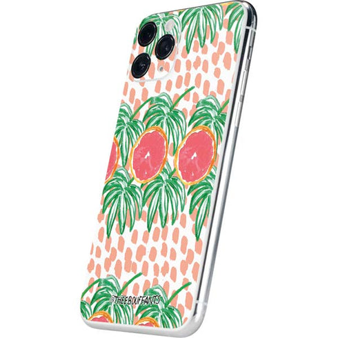Bouffants and Broken Hearts Graphic Grapefruit iPhone 11 Pro Skin