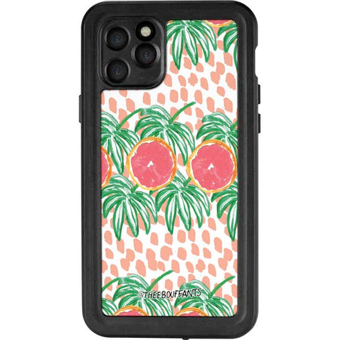 Bouffants and Broken Hearts Graphic Grapefruit iPhone 11 Pro Waterproof Case