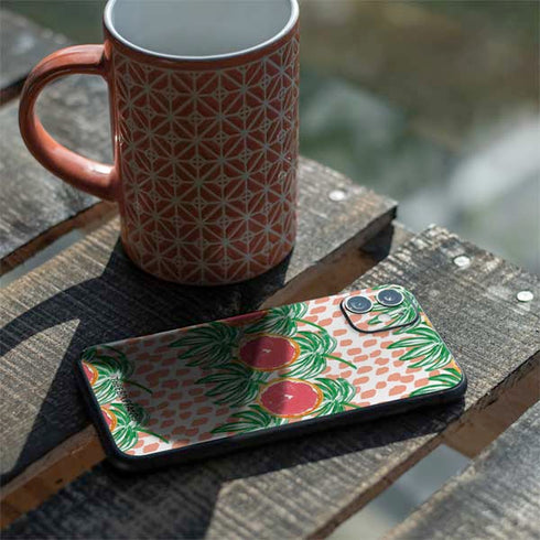 Bouffants and Broken Hearts Graphic Grapefruit iPhone 11 Skin