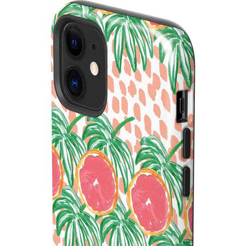 Bouffants and Broken Hearts Graphic Grapefruit iPhone 12 Mini Impact Case