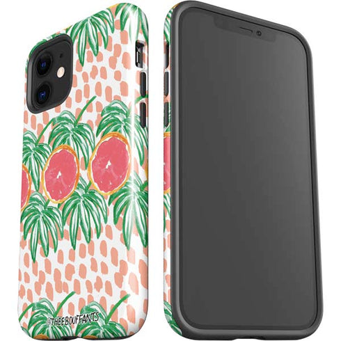 Bouffants and Broken Hearts Graphic Grapefruit iPhone 12 Mini Impact Case