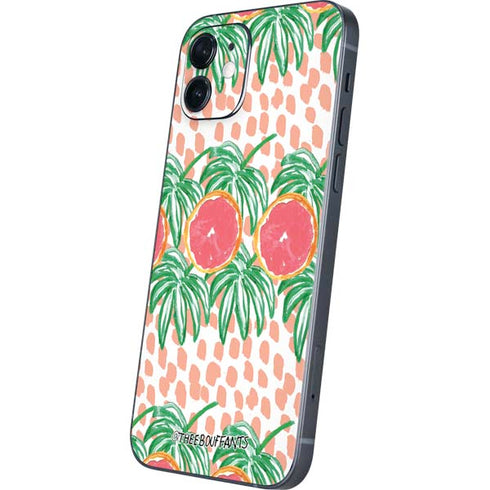 Bouffants and Broken Hearts Graphic Grapefruit iPhone 12 Mini Skin