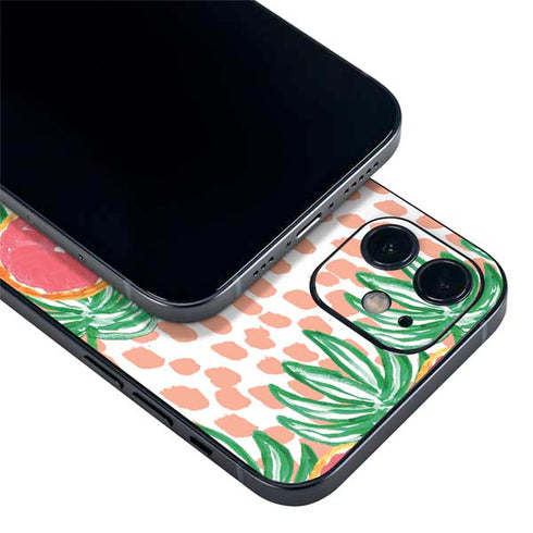 Bouffants and Broken Hearts Graphic Grapefruit iPhone 12 Mini Skin