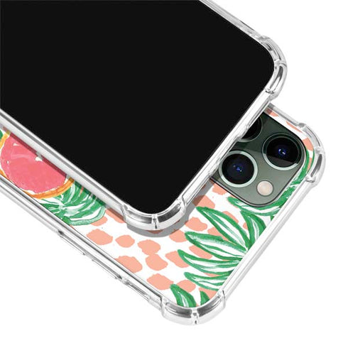 Bouffants and Broken Hearts Graphic Grapefruit iPhone 12 Pro Clear Case