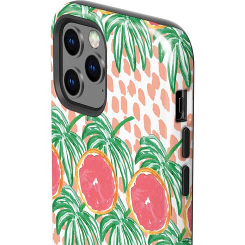 Bouffants and Broken Hearts Graphic Grapefruit iPhone 12 Pro Impact Case