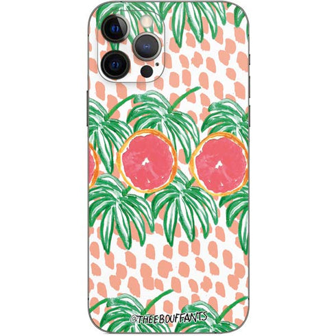 Bouffants and Broken Hearts Graphic Grapefruit iPhone 12 Pro Skin
