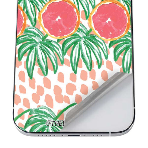 Bouffants and Broken Hearts Graphic Grapefruit iPhone 12 Pro Skin